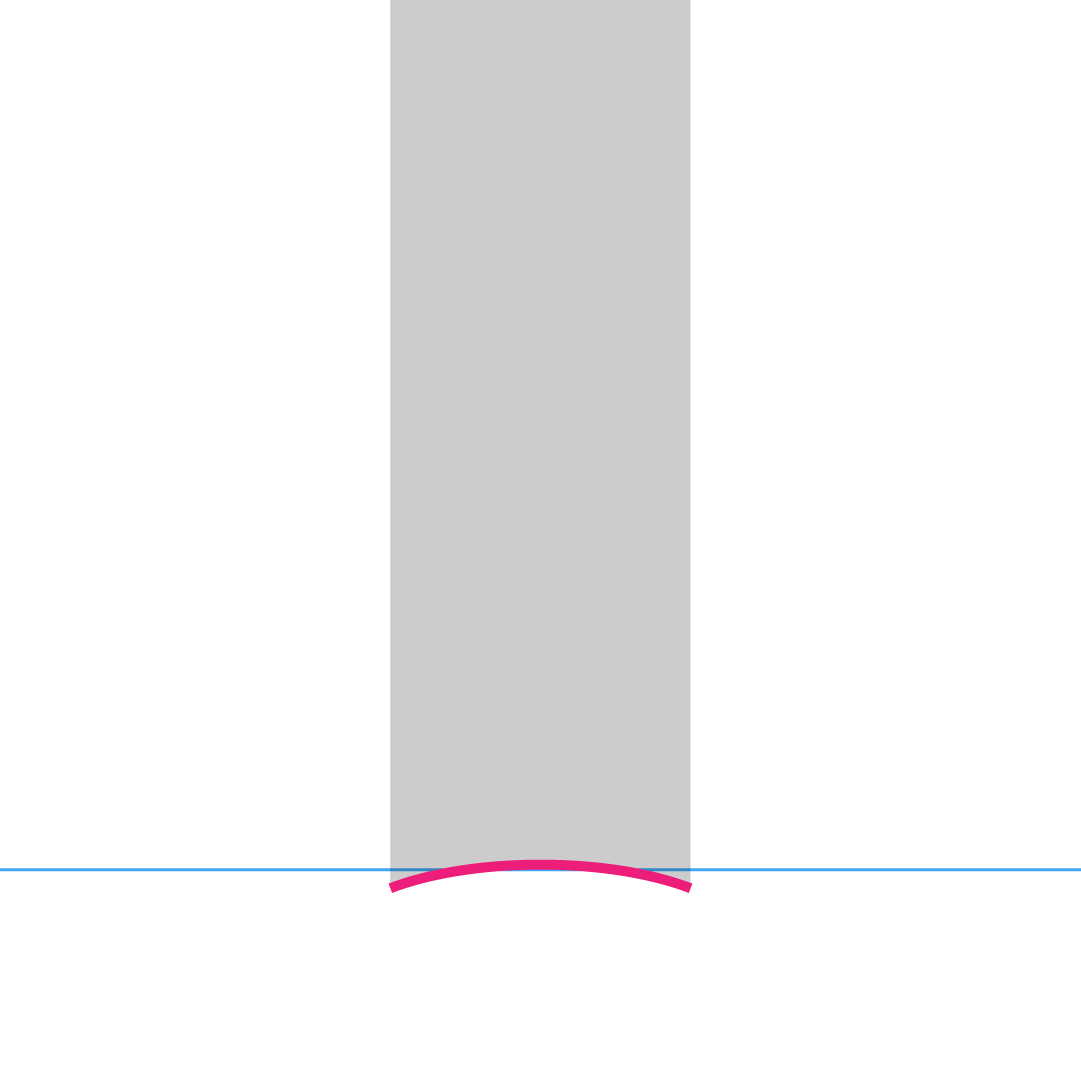 Sin remate con terminal cóncavo